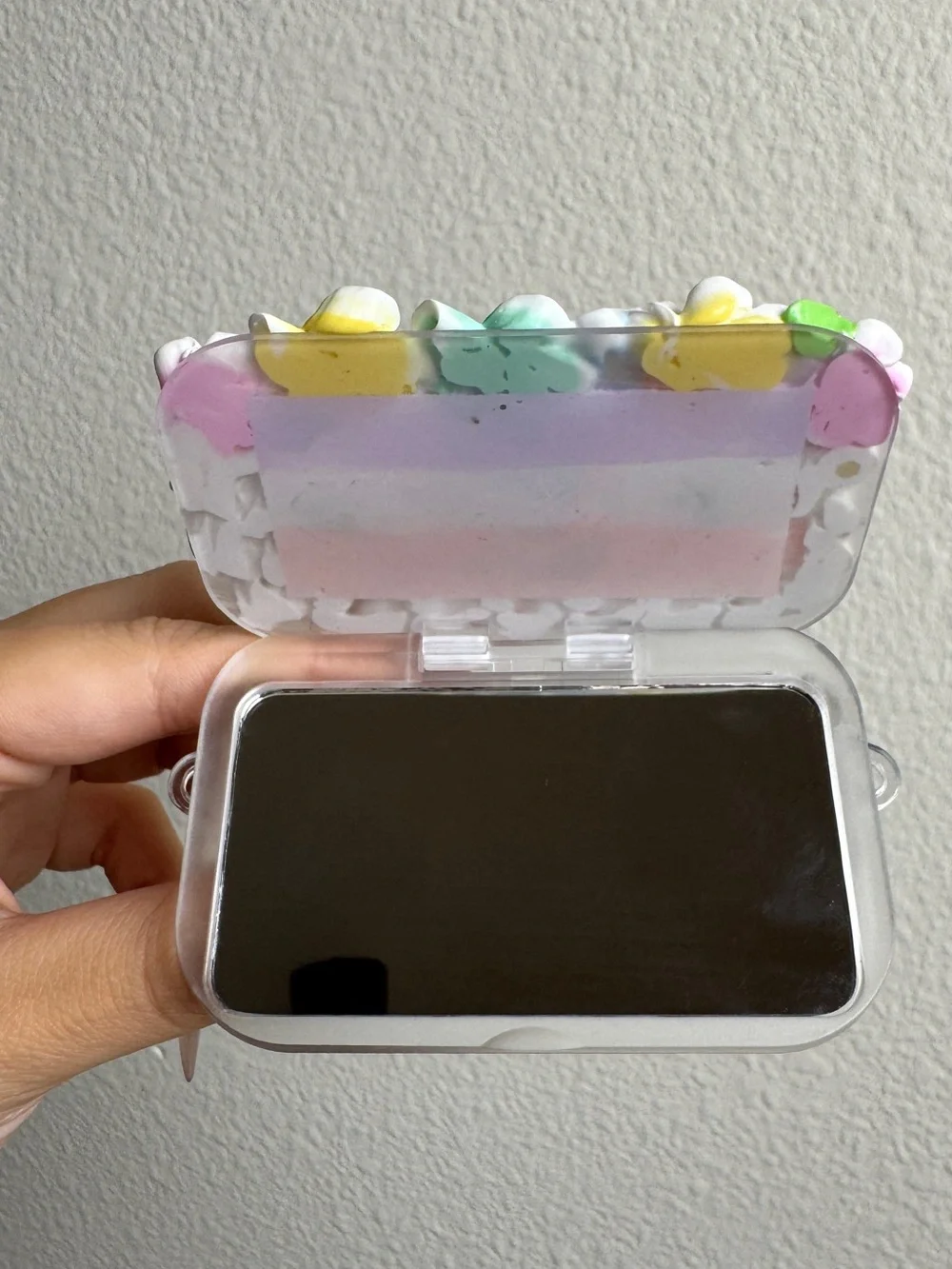Handmade Molly-Style Phone Clip with Mirror & Charm Loops